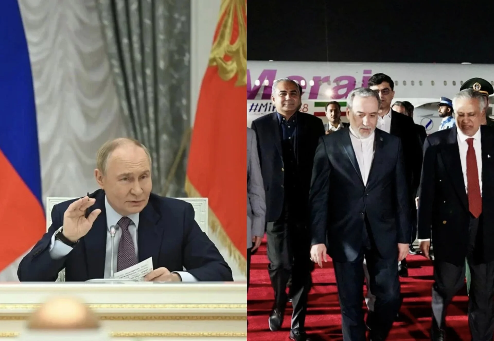 Владимир Путин приема иранския външен министър в Санкт Петербург

