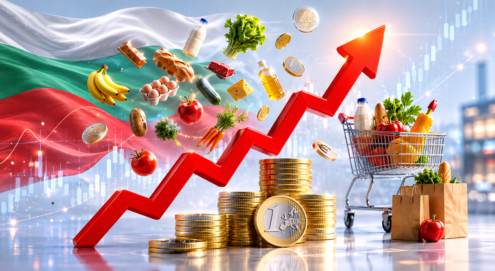 Евростат: Инфлацията в България и еврозоната удари 32-месечен рекорд

