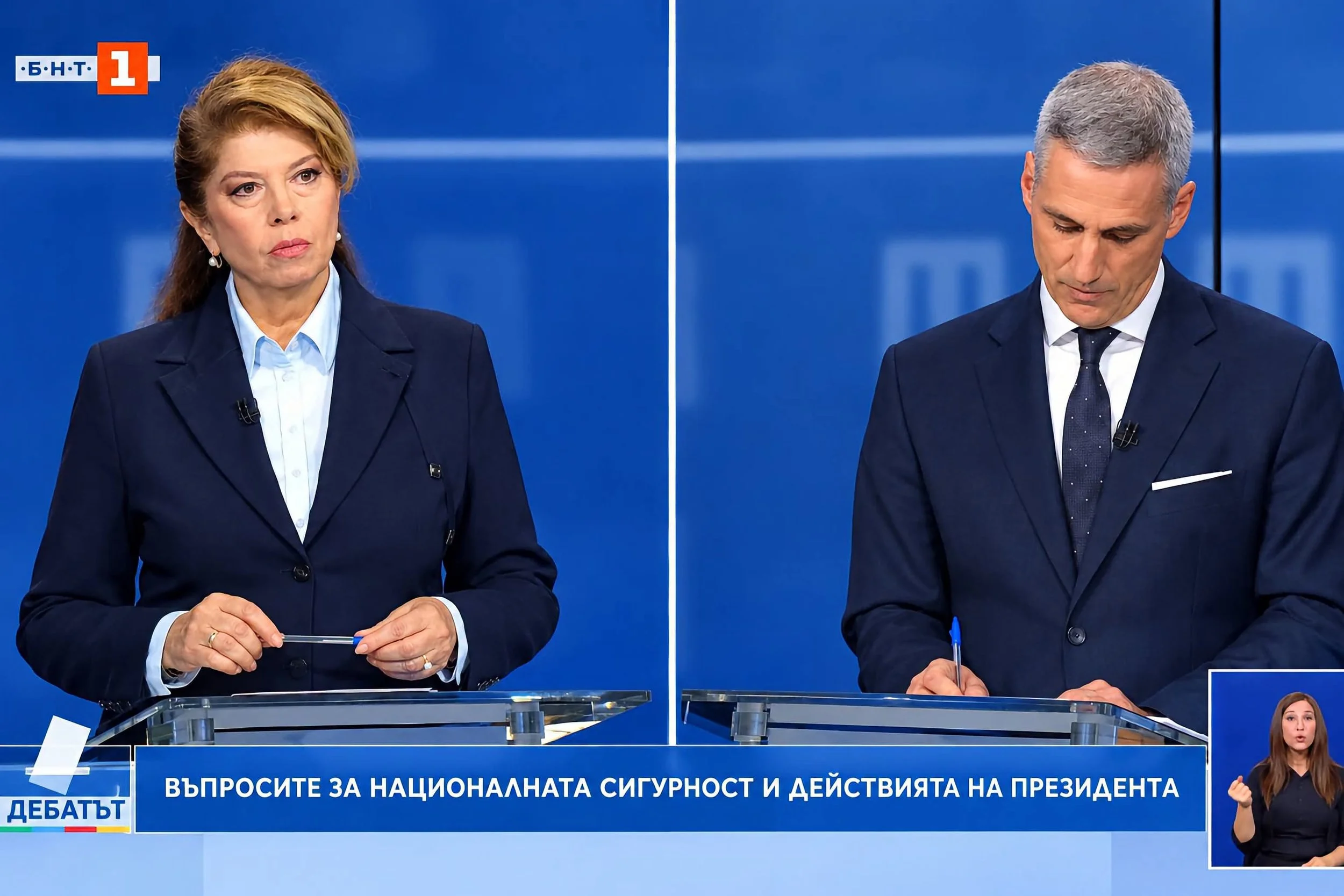 ​Битката за „Дондуков“ 2: Йотова и Гюров сблъскаха визии за президентството в предизборен дебат (ОБЗОР)

