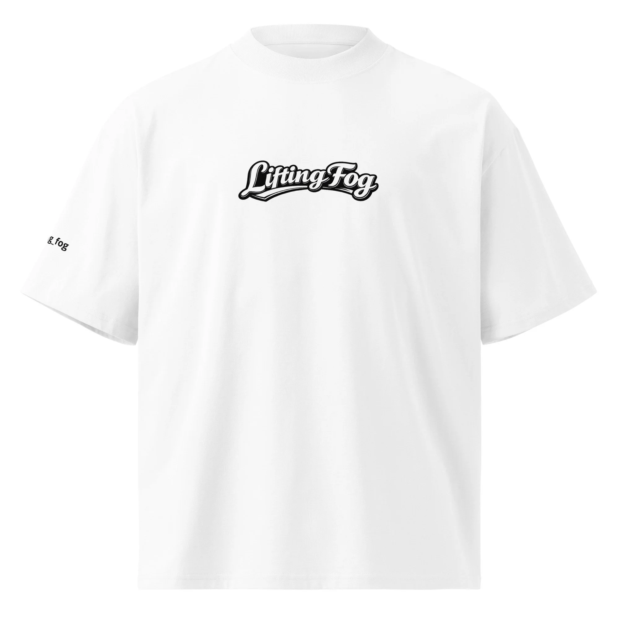 Unisex organic oversized high neck t-shirt