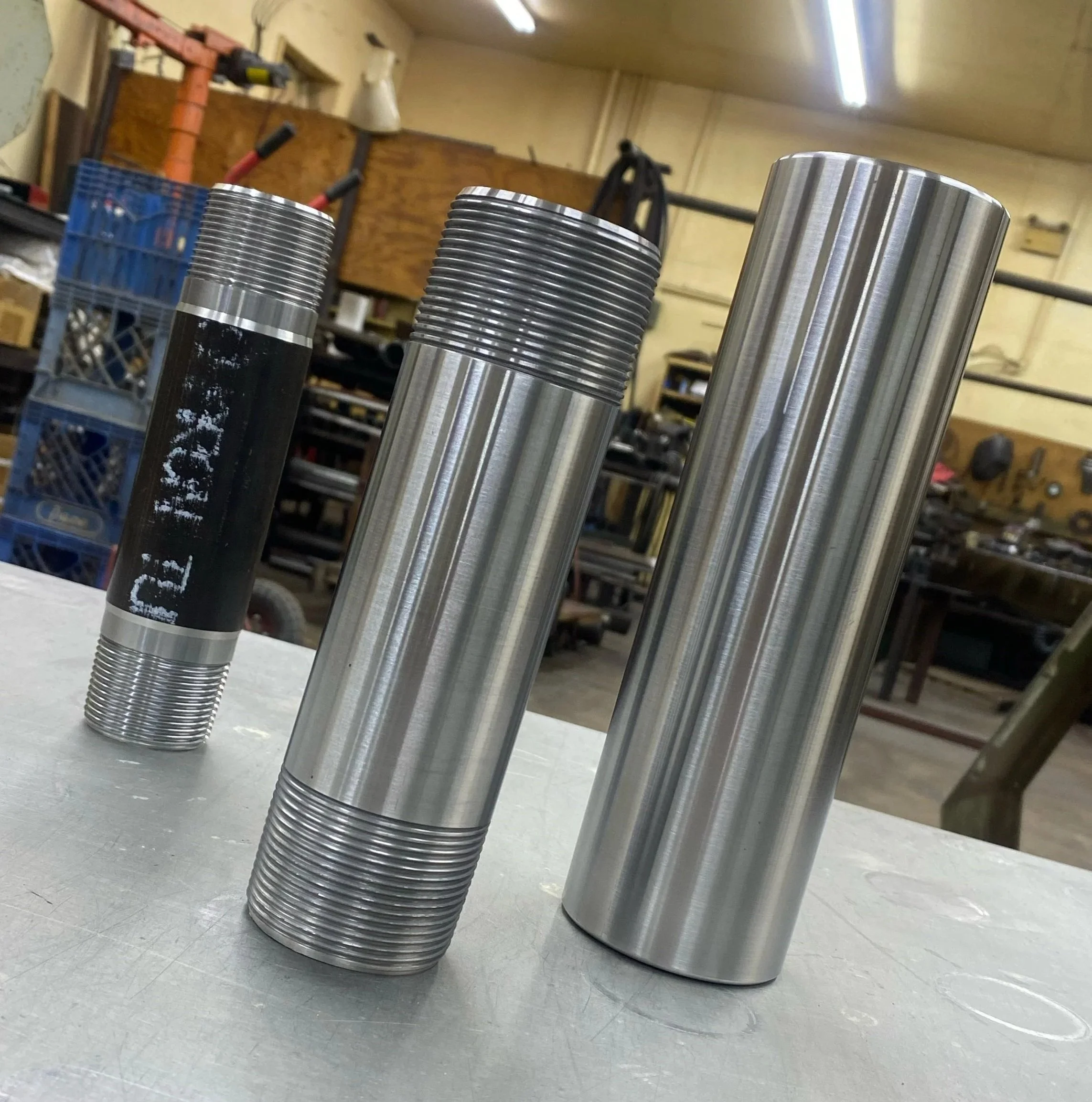 8rd seating collar, 8rd seating nipple, 1 1/2" 10rd seating nipple, machine shop, fabrication shop