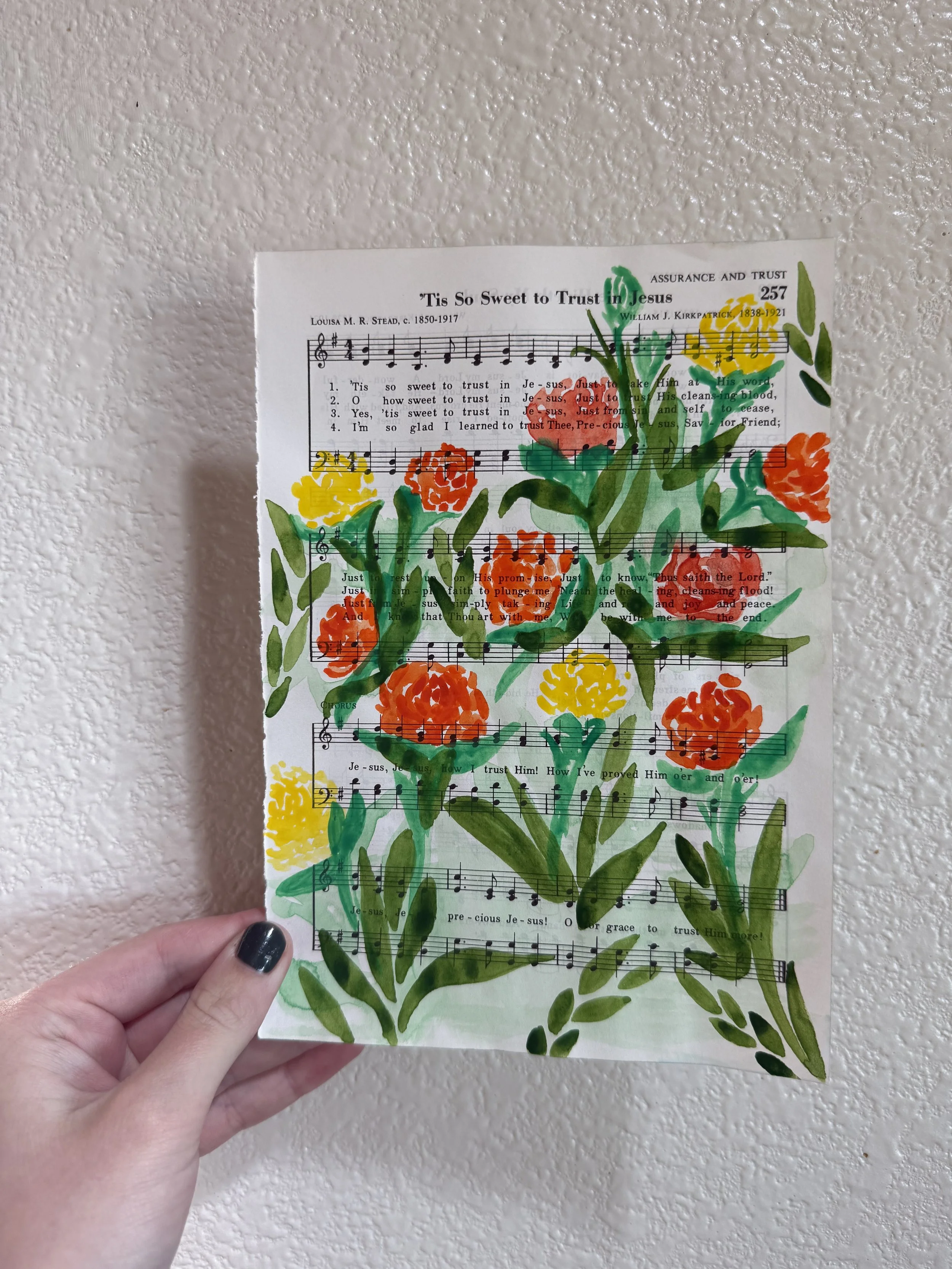 Watercolor Hymn | 'Tis So Sweet To Trust In Jesus