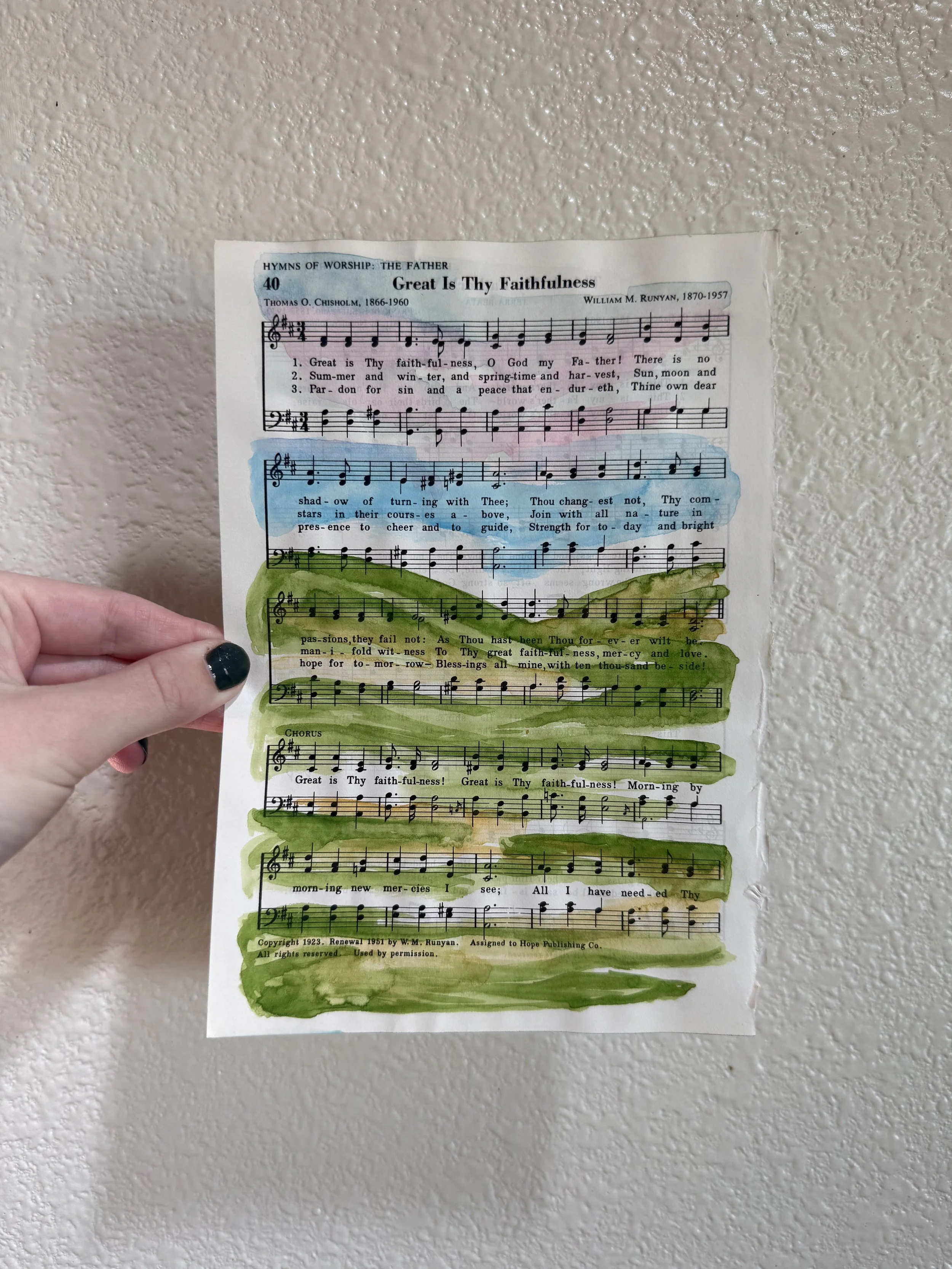 Watercolor Hymn | Great Is Thy Faithfulness