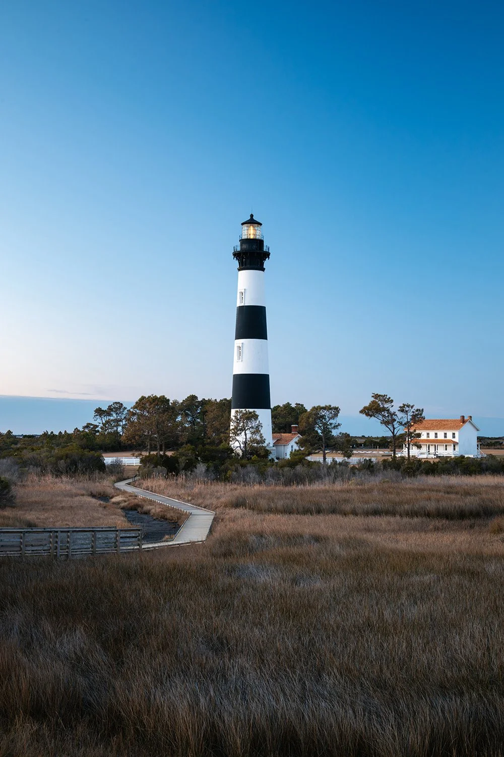 Early morning at Bodie Island Lighthouse in the Outer Banks of North Carolina