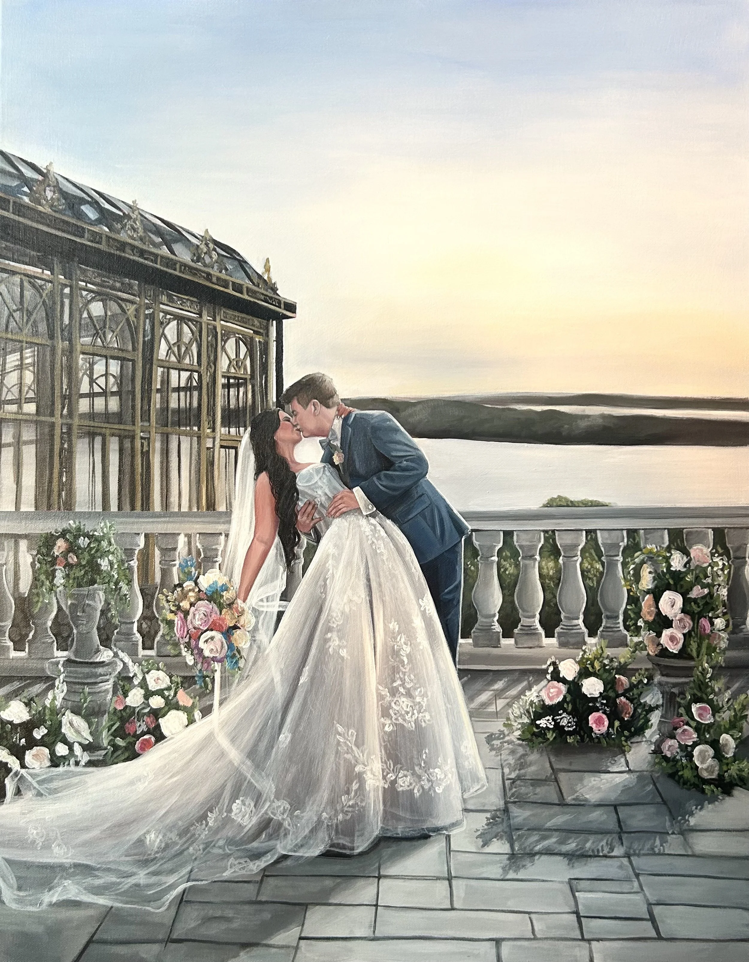 Live Wedding Painting at Stone Haven | A North Alabama Wedding