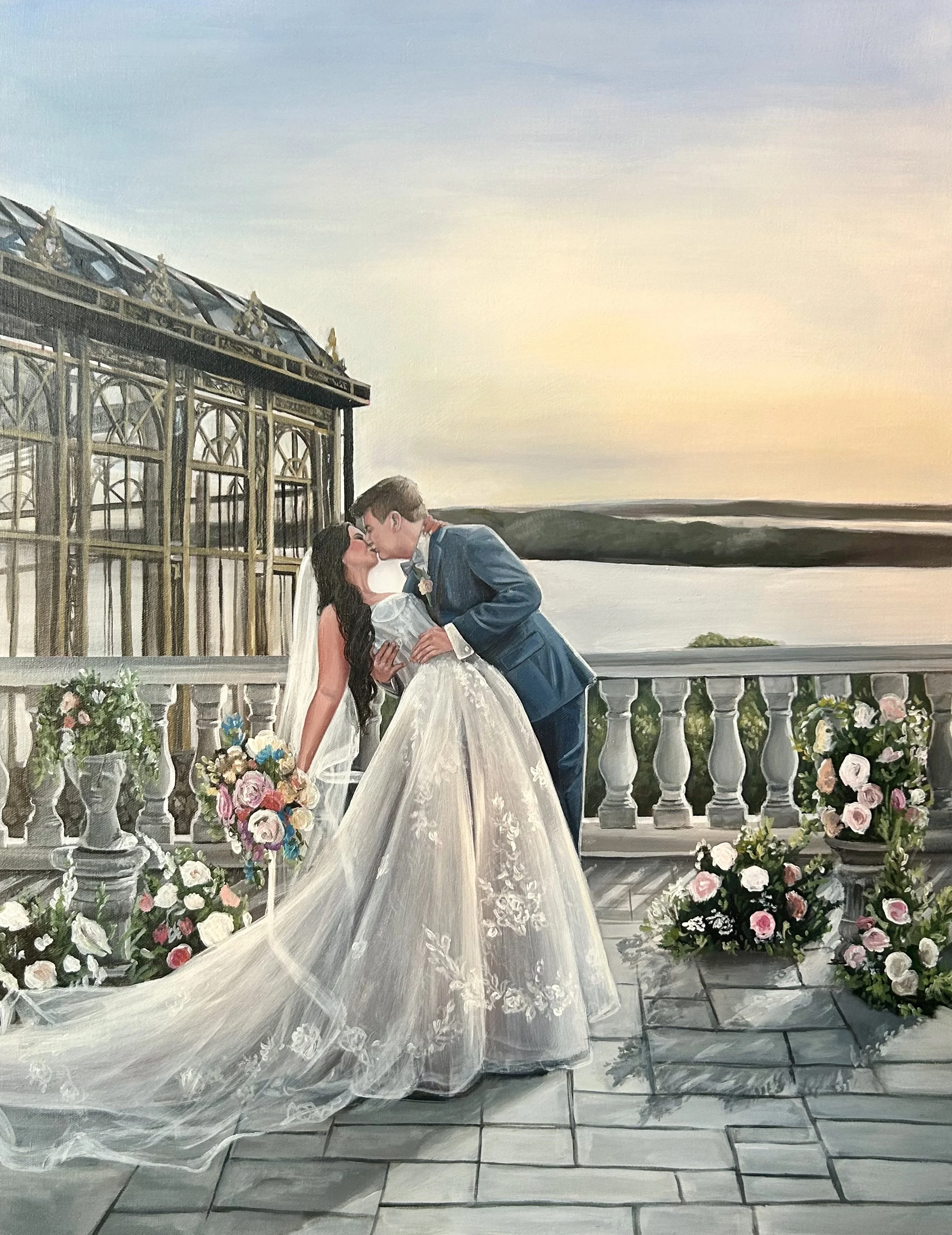 Live Wedding Painting | Stone Haven Wedding Venue | Section, AL