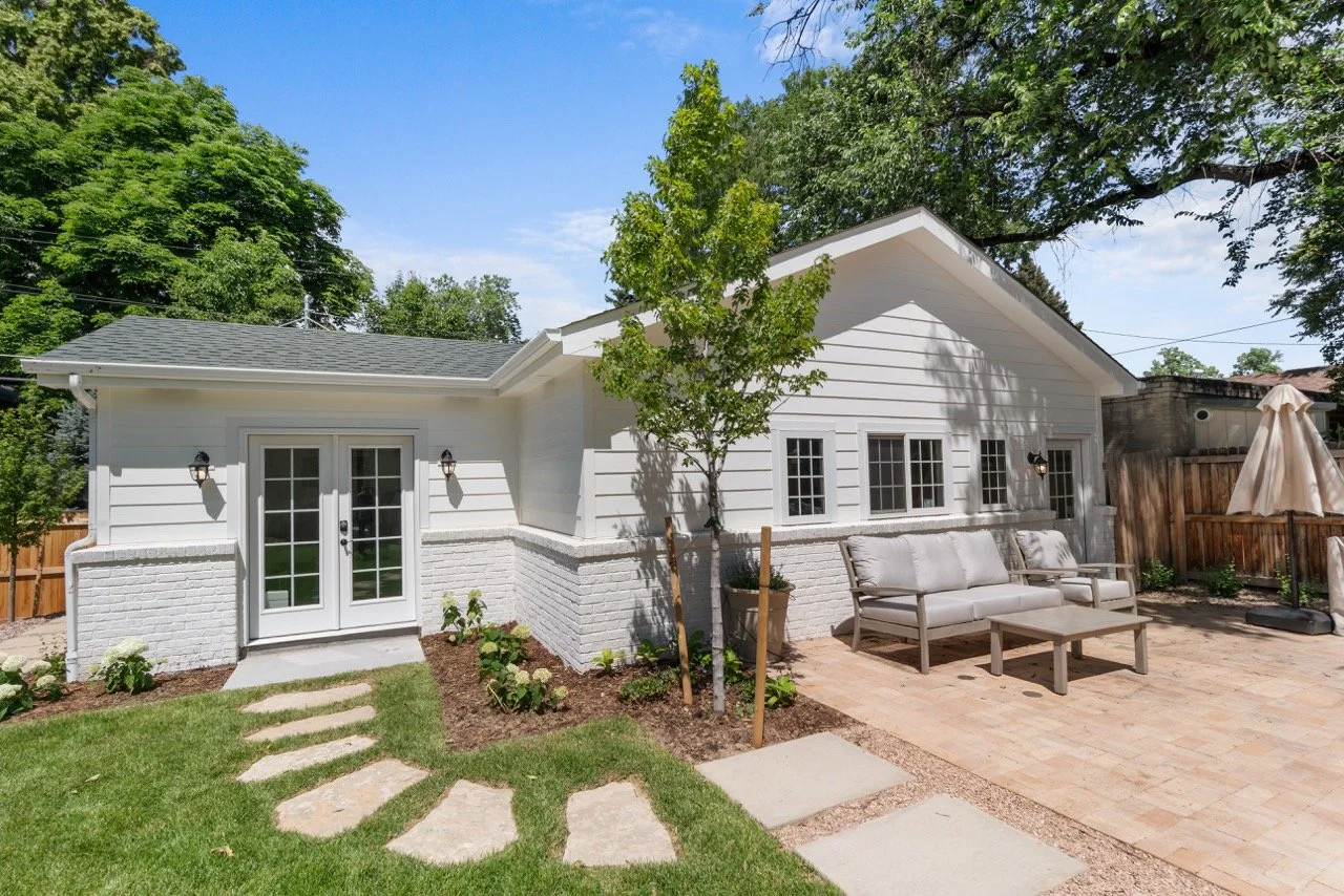 Custom two-car garage with integrated home office in Park Hill, Denver