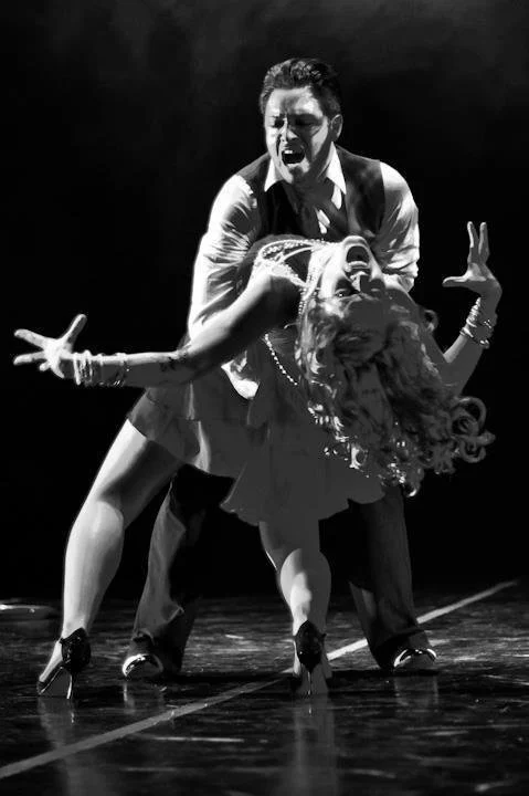 Two dancers as zombies performing with Melonlight in Eureka Springs Arkansas,  near Fayetteville, Bentonville, Rogers, and Springdale.