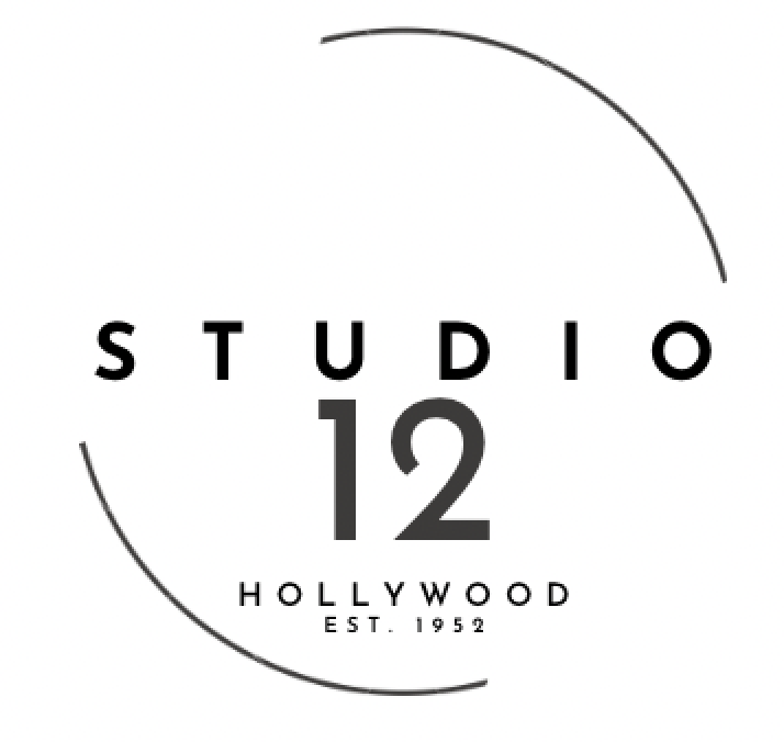 The logo for Studio 12 in Hollywood, a fictional studio location for filming Christmas With the Rosses, an immersive theater show in Eureka Springs Arkansas, near Fayetteville, Bentonville, Springdale, and Rogers.