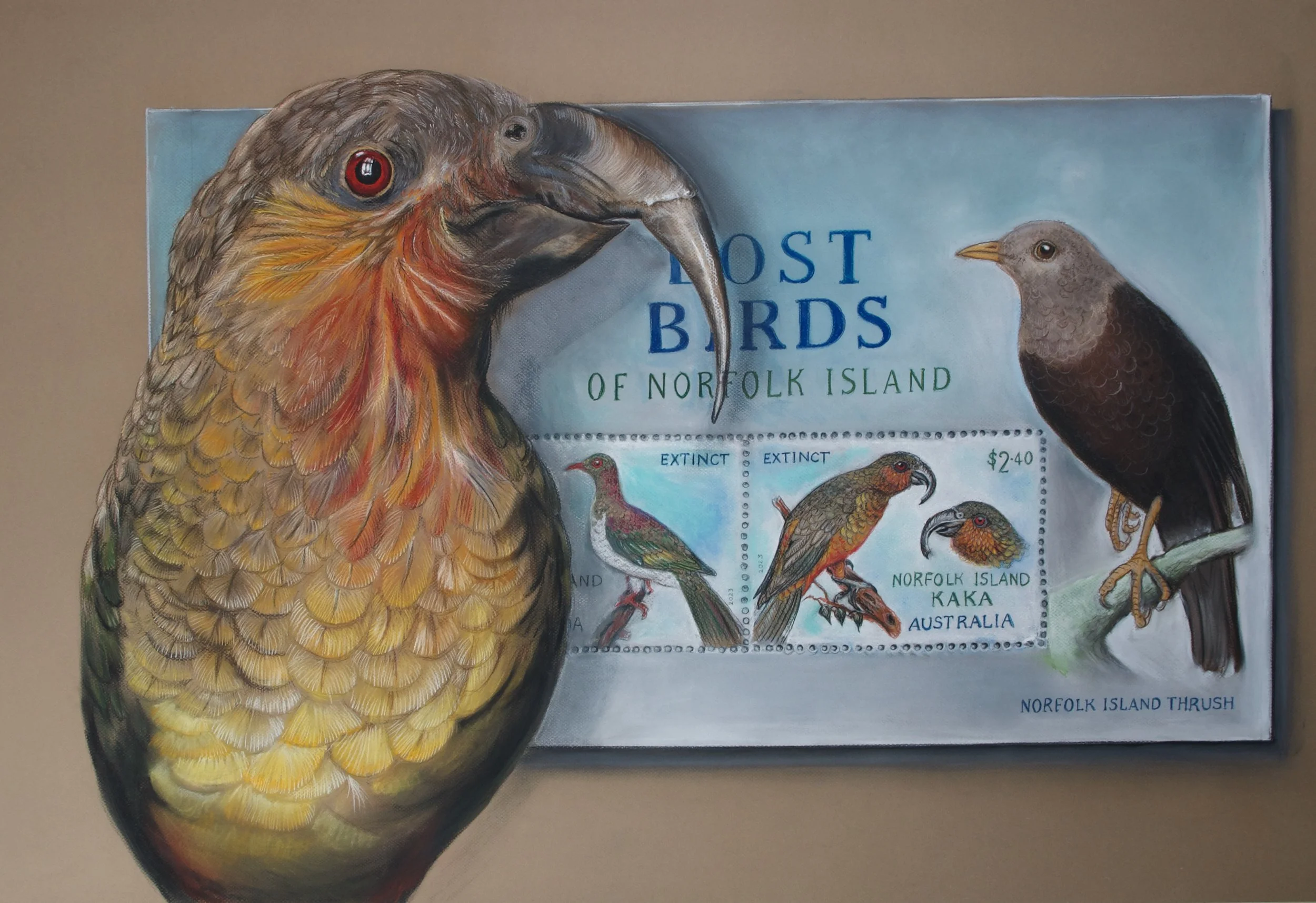 Norfolk Island Kaka, Nestor Productus (extinct) with a "Lost Birds" first day cover 