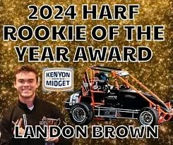 Landon Brown Racing Kenyon Midget Series HARF Rookie of the Year