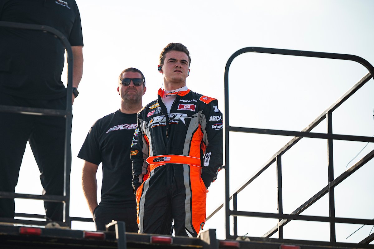 Landon Brown Racing with Will Kimmel at Kansas Speedway checking out the competition during practice
