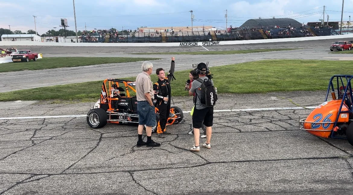 Landon Brown Racing Kenyon Midget Series podium finish anderson speedway