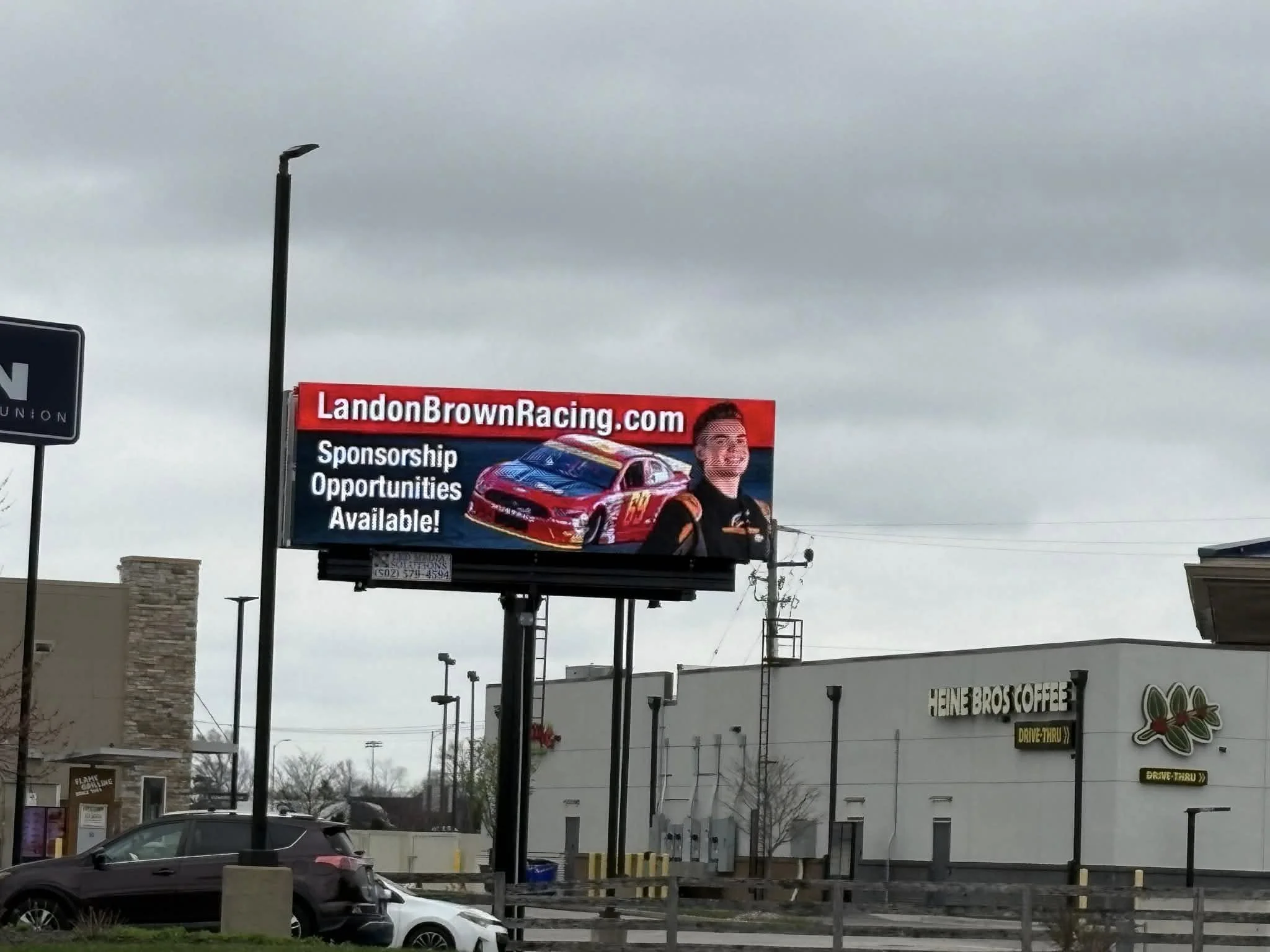 Landon Brown Racing Billboard in Shepherdsville Kentucky