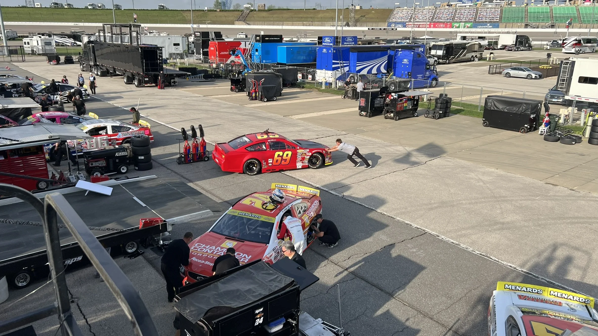 Landon Brown Racing ARCA testing at Kansas Speedway with Kimmel Racing