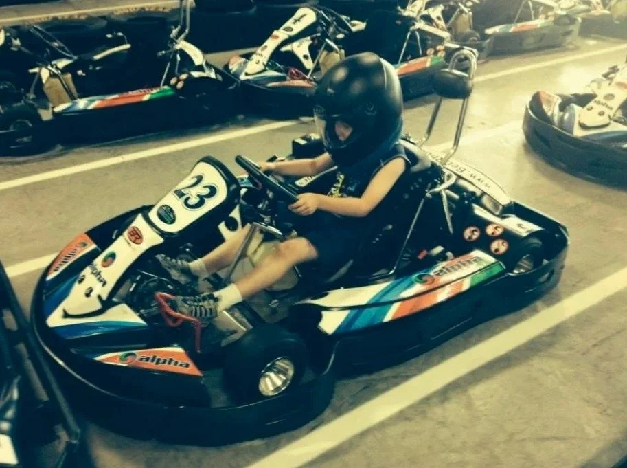 One of Landon Brown's first times in a kart at then Bluegrass Indoor Karting in Louisville KY