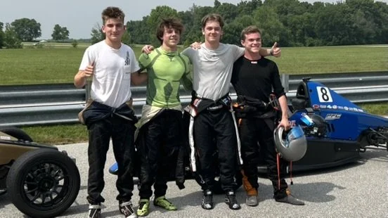 Landon Brown Racing with top 4 drivers at Putnam Park Road Course with the Lucas Oil School of Racing Series