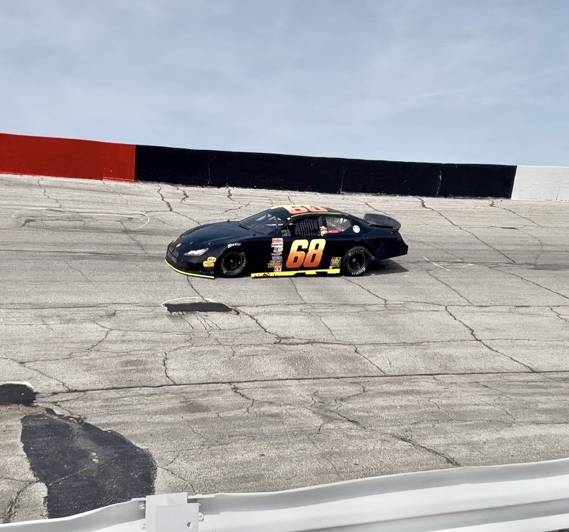 landon brown racing testing at salem speedway with kimmel racing for the arca menards series