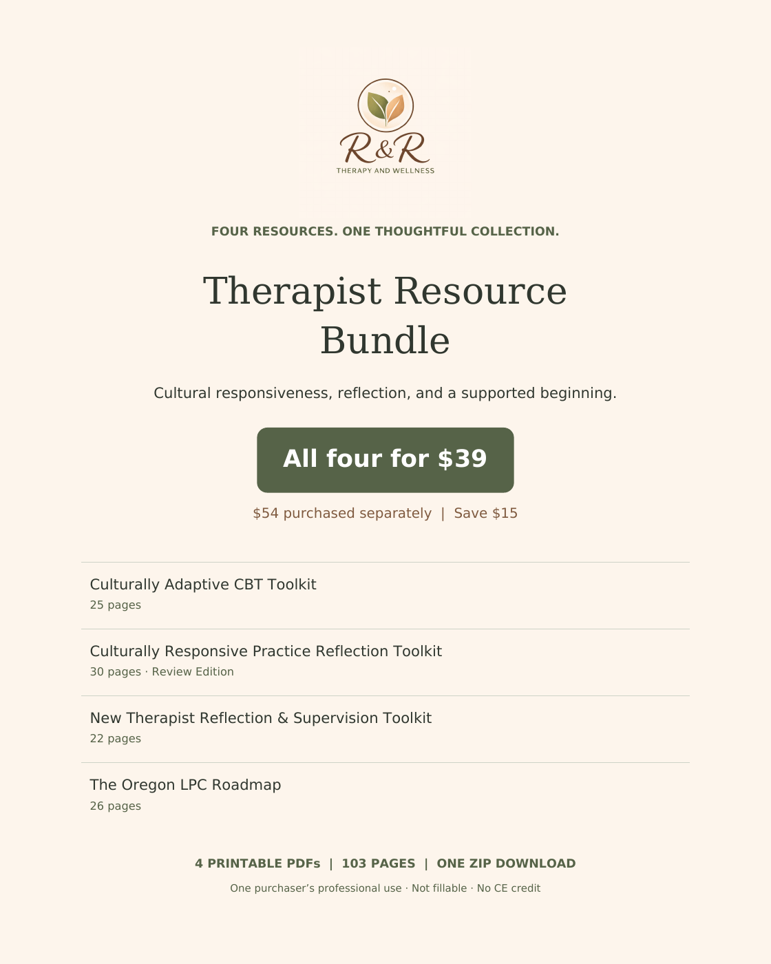 Therapist Resource Bundle