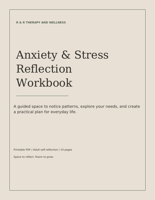 Anxiety & Stress Reflection Workbook