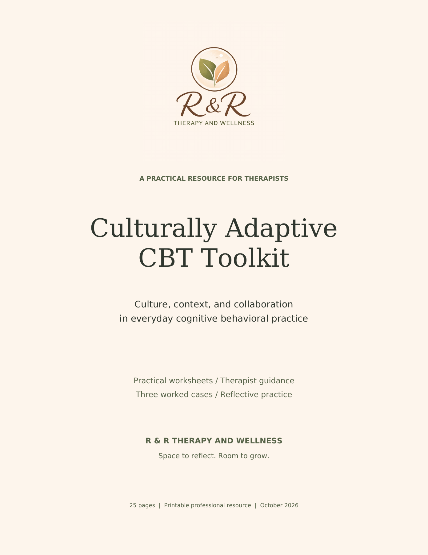 Culturally Adaptive CBT Toolkit for Therapists