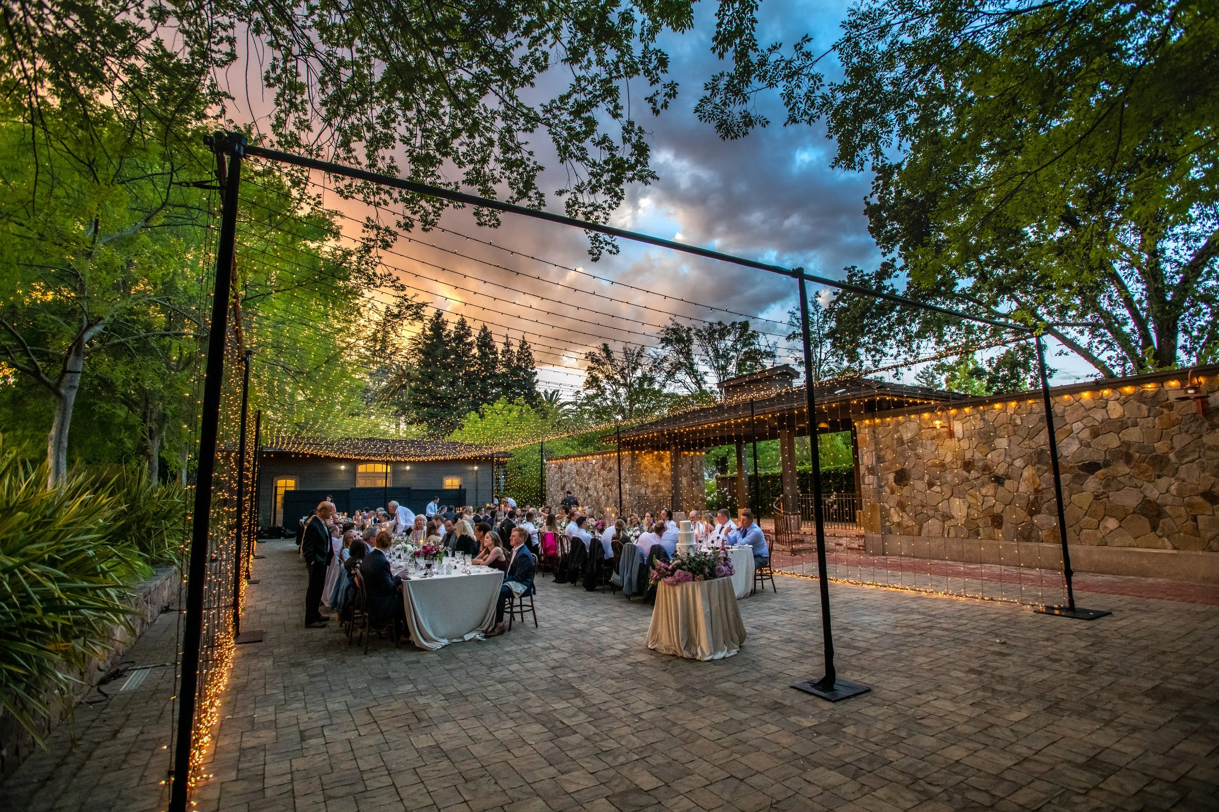 outdoor patio reception