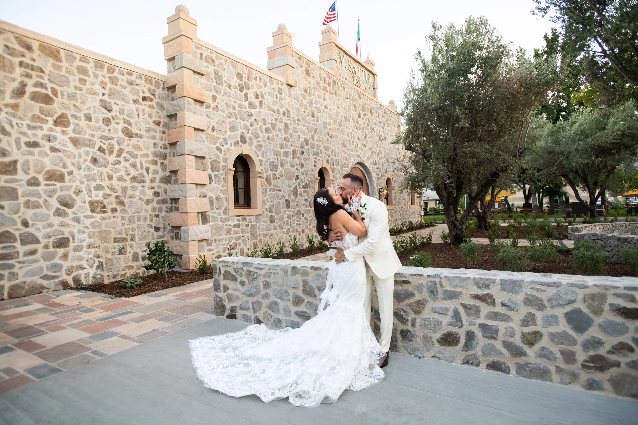 Couple outside tasting room
