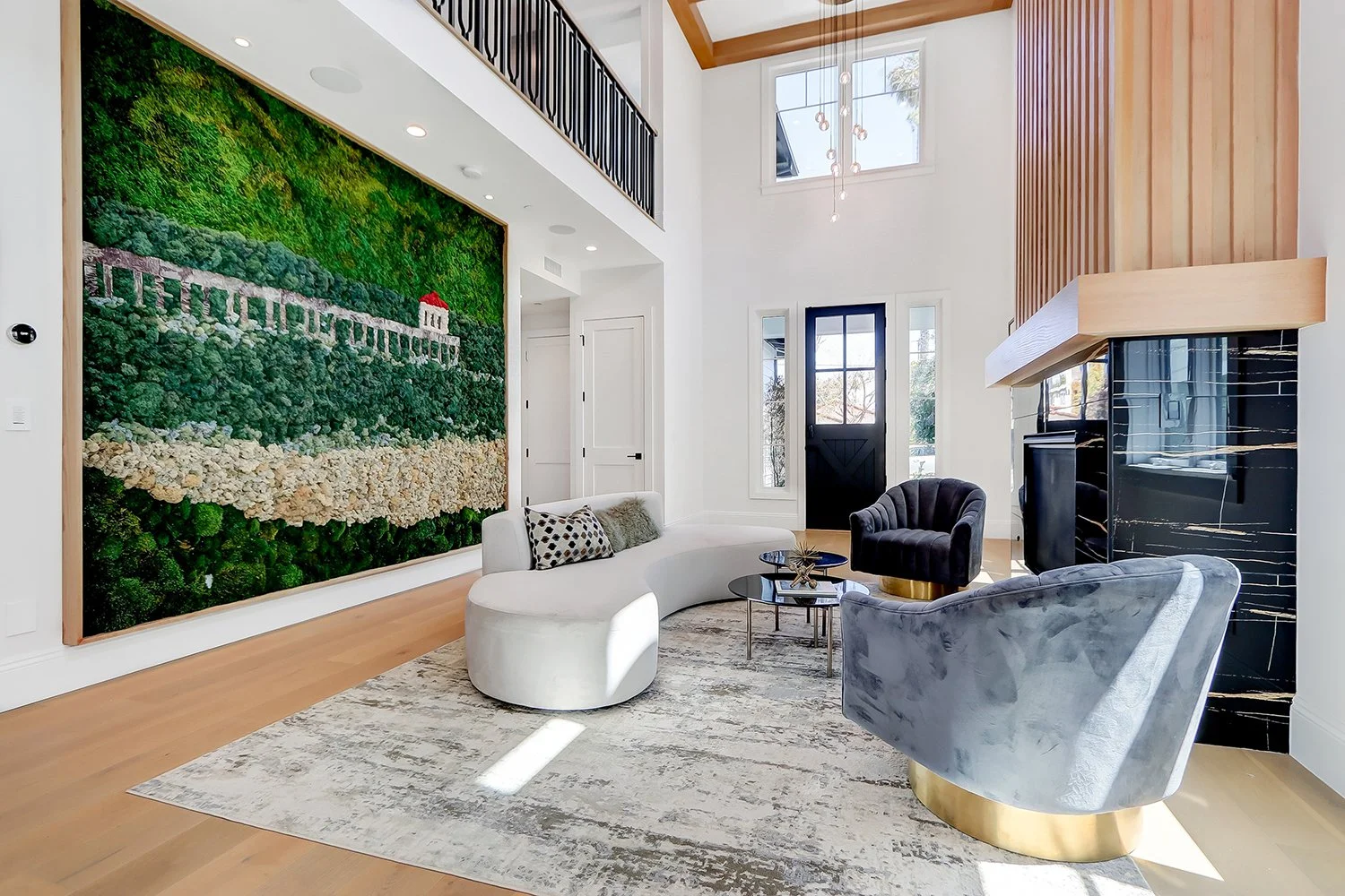 Custom Open Concept Interior Living Space Done in Hidden Hills By AY Builders Using Luxury Finishes