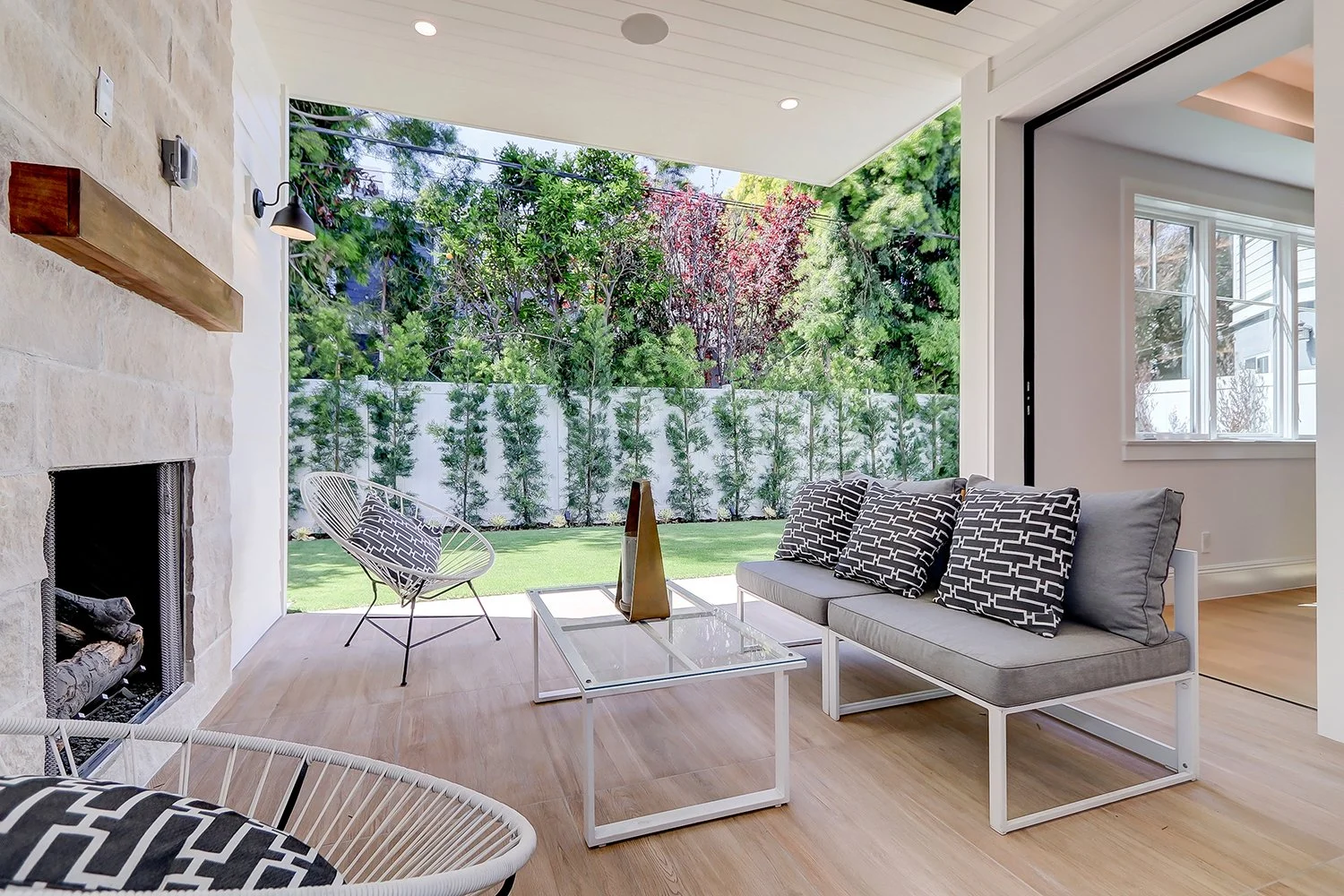 Custom Exterior Living Space in Pacific Palisades Built By AY Builders Using Custom Luxury Finishes