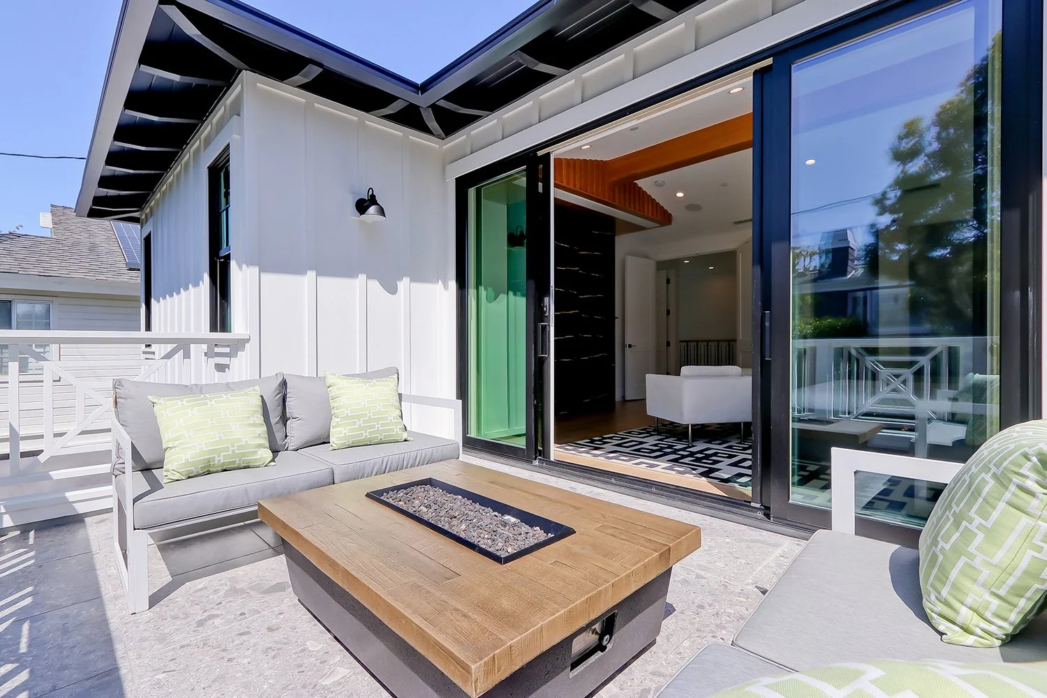 Elegant Exterior Living Space Patio in Pacific Palisades Done By AY Builders with Luxury Finish Materials