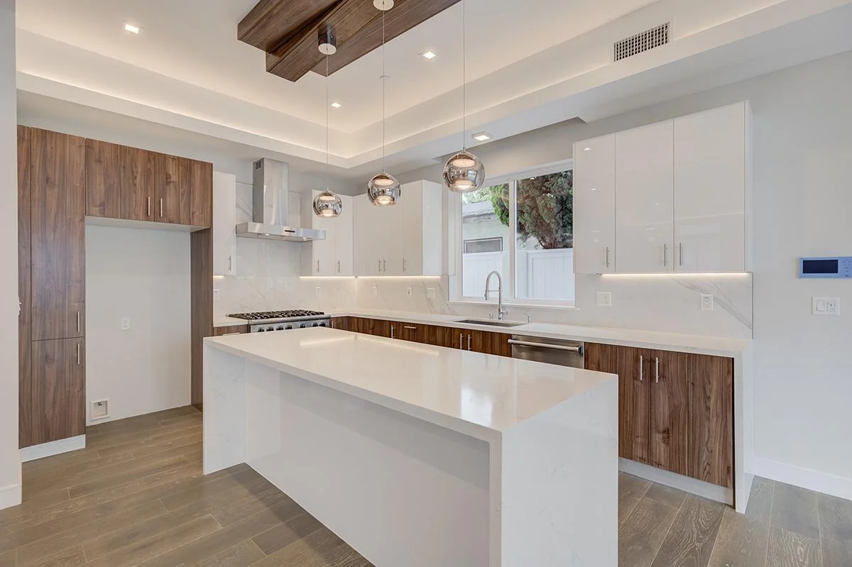 Custom Open Concept Kitchen Remodel In Encino Done By AY Builders With Luxury Finishes
