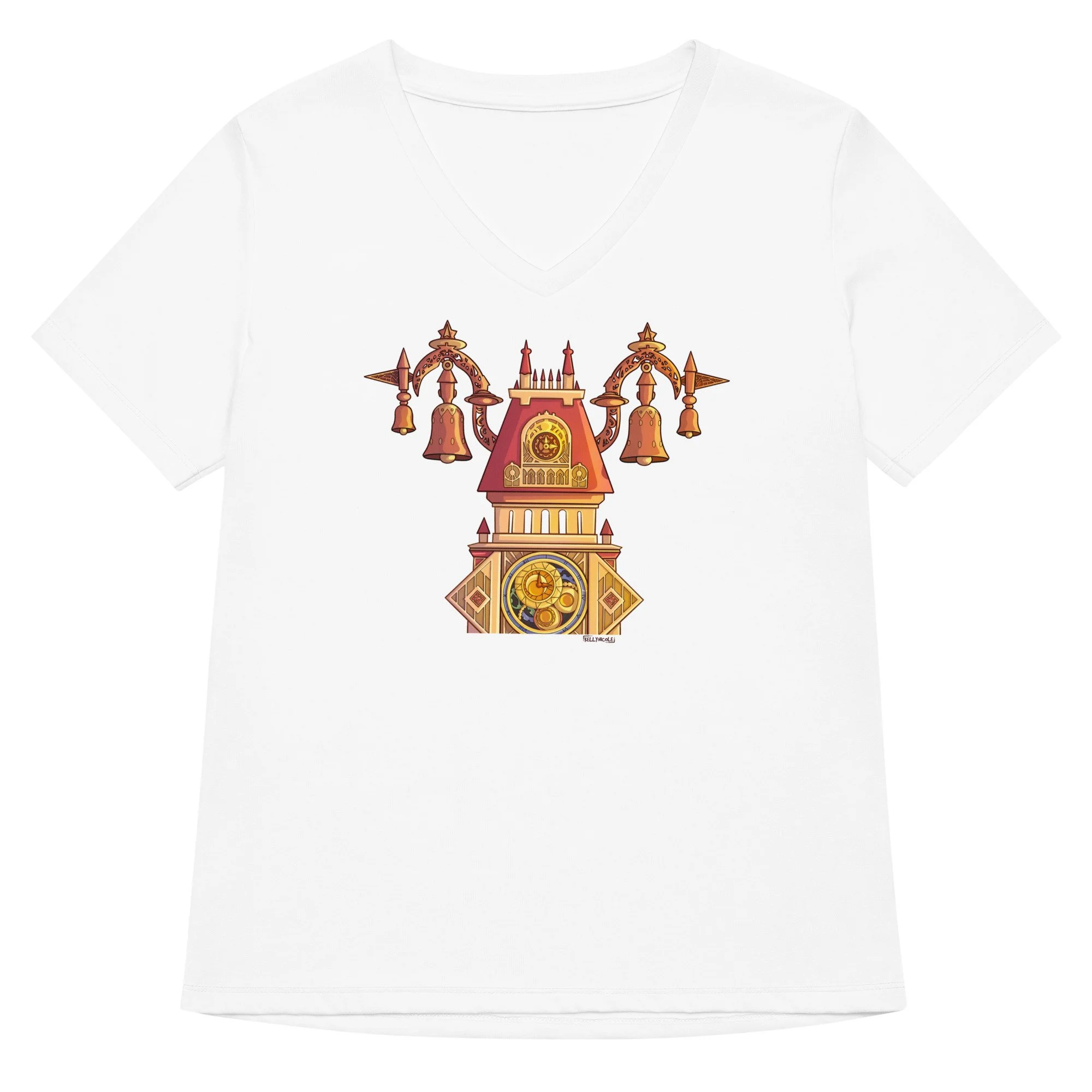 Twilight Town Clock Tower Women’s relaxed v-neck t-shirt