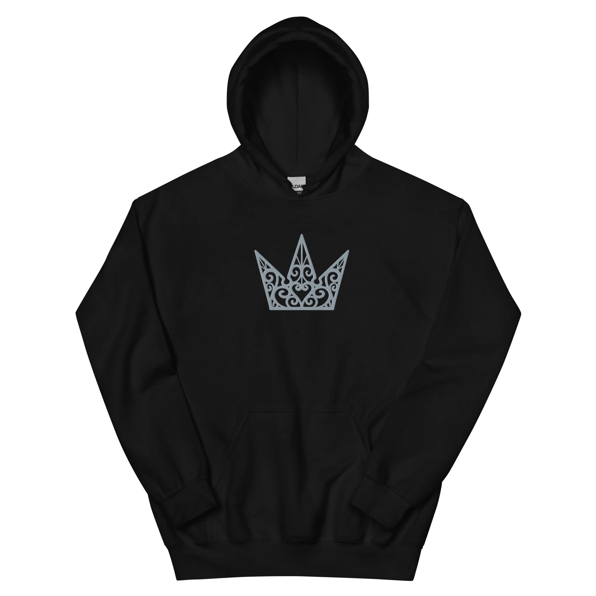 Silver thread Embroidered Crown Unisex Hoodie