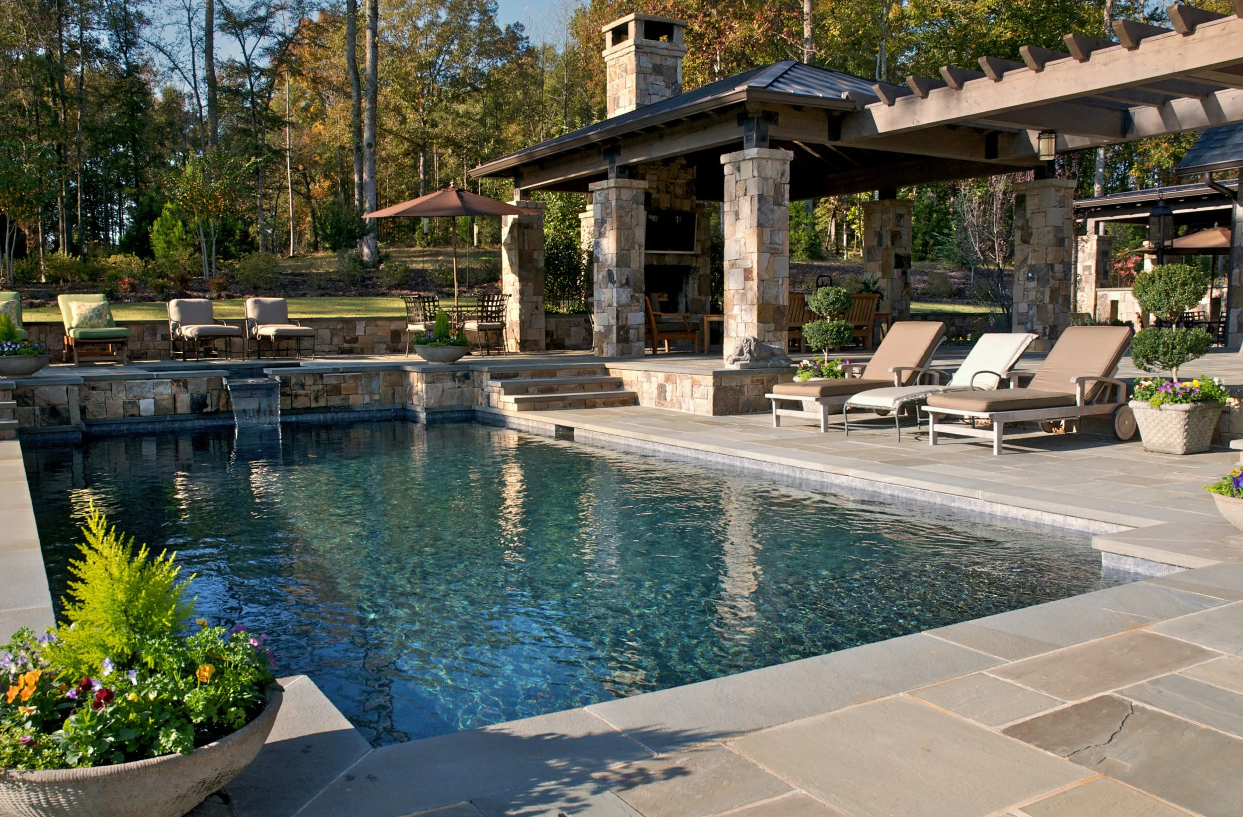 oasis pool and outdoor patio