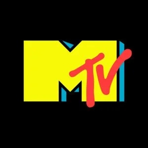 MTV logo with yellow background and red 'TV' on top