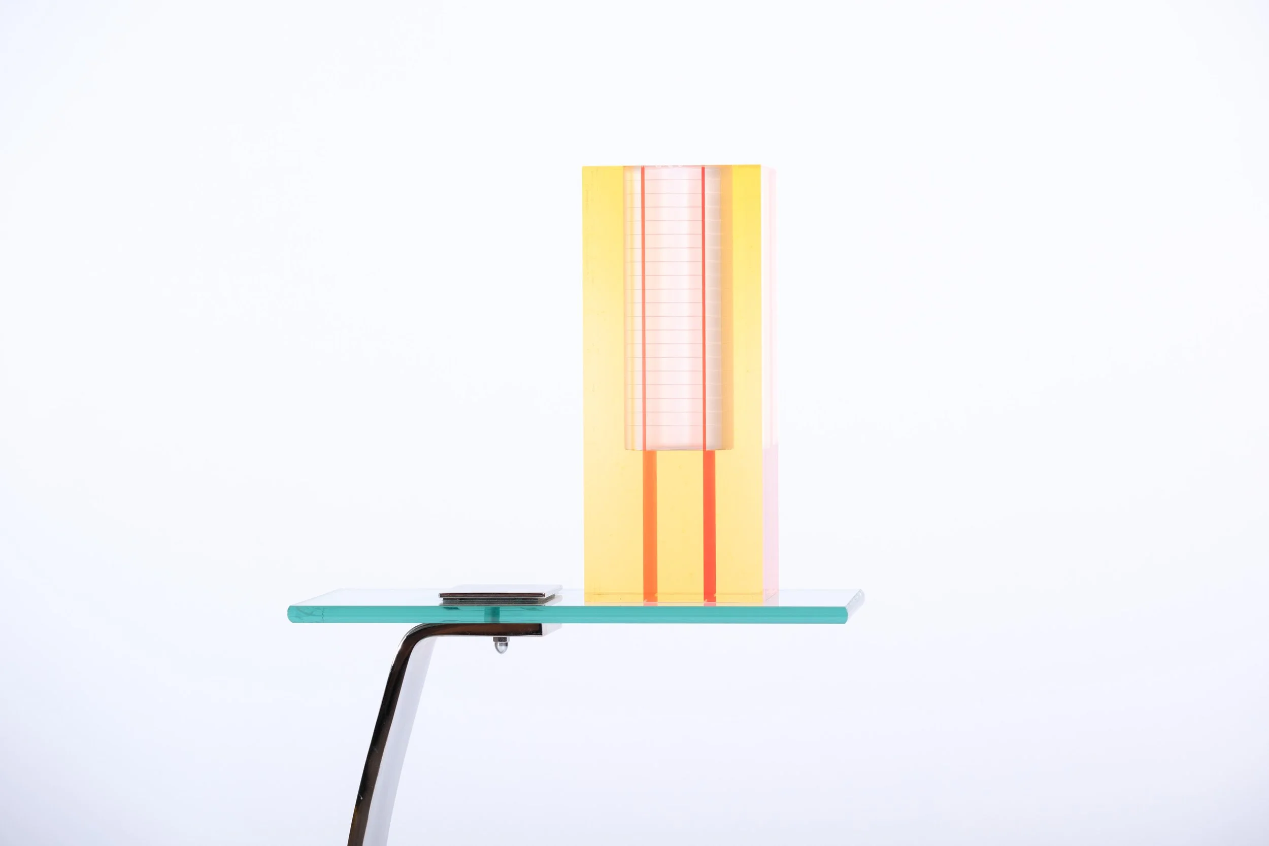 Rare Plexiglass Vase By Luca Bonato for Fusina
