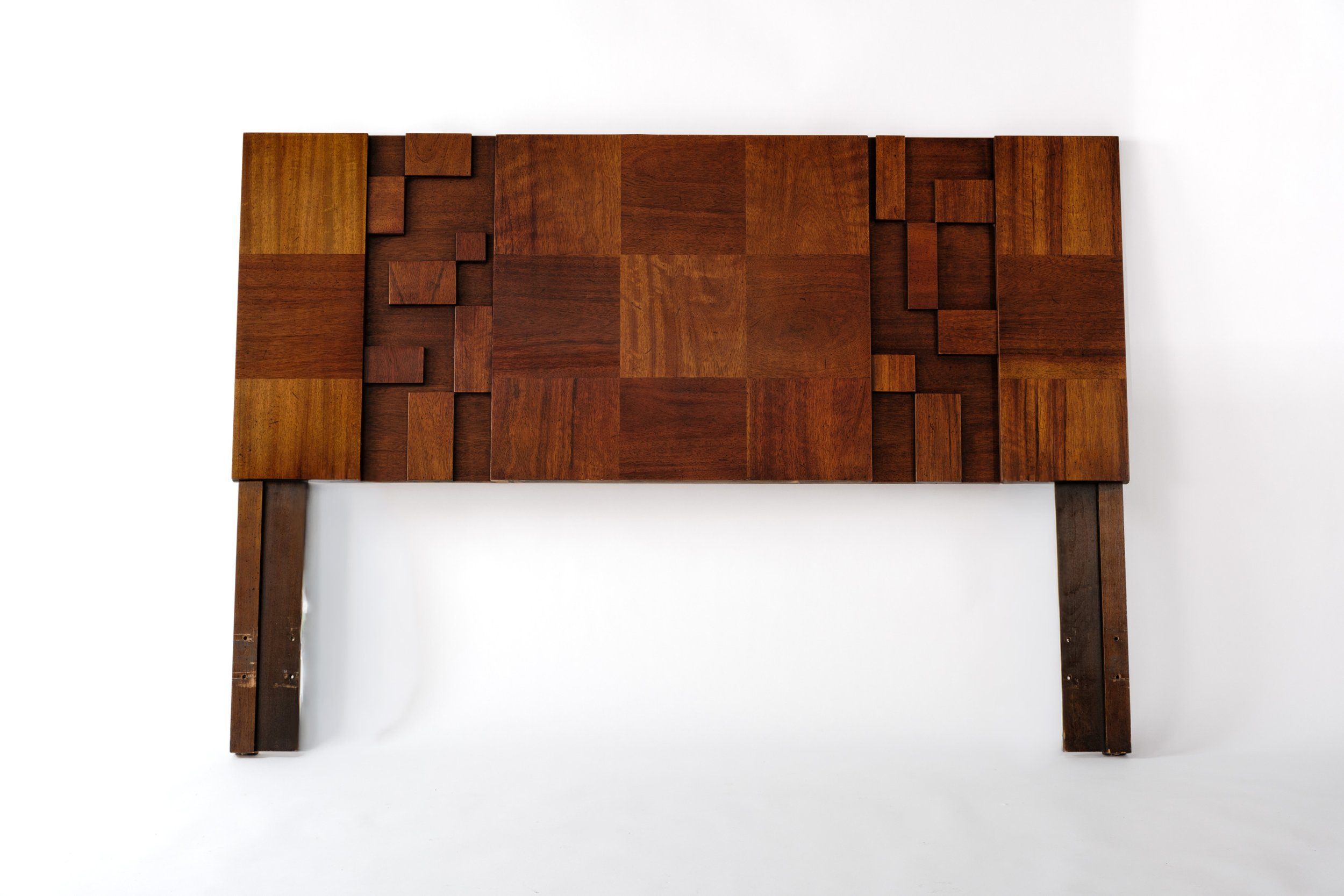 Lane Staccato Brutalist Walnut Queen Headboard