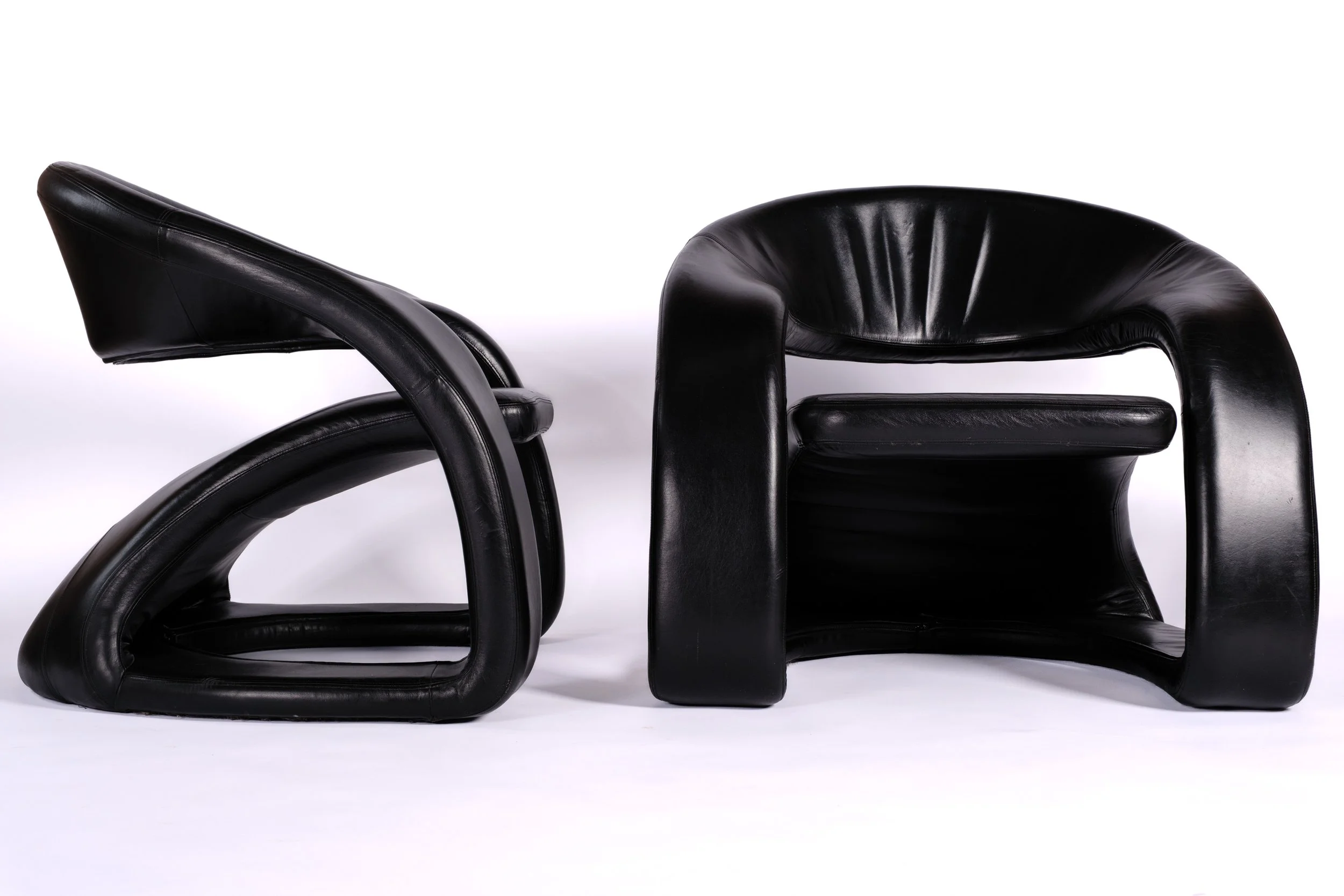 Jaymar Sculptural Lounge Chairs, Pair