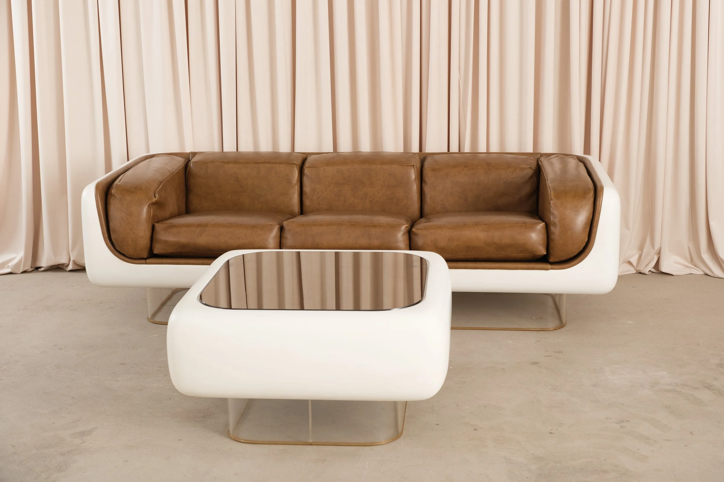 Vintage William Andrus for Steelcase Soft Seating Sofa & Coffee Table Set