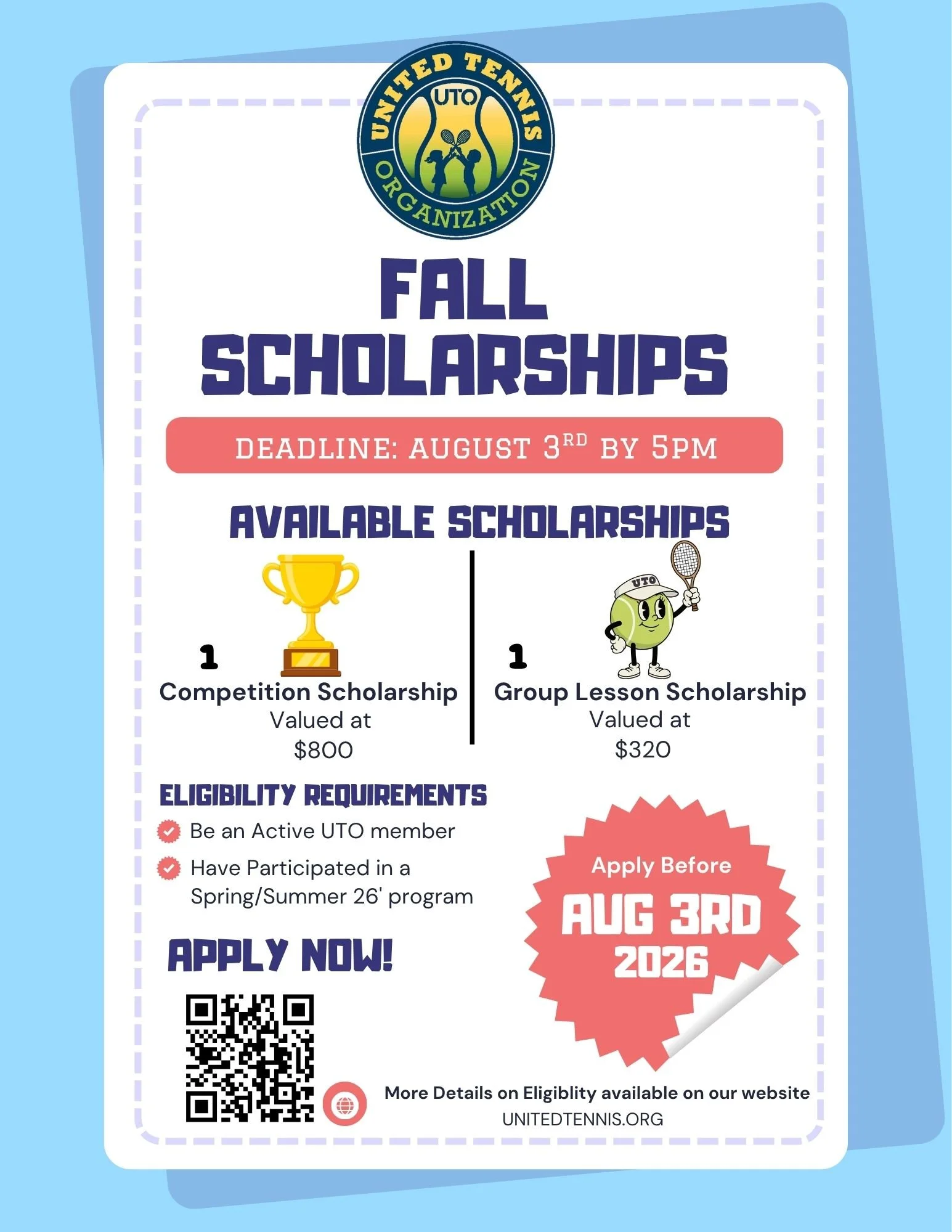 Fall Scholarship is Open