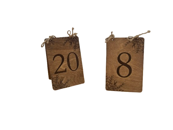 Dark Wooden Table Numbers