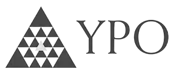Logo with a large triangle made of smaller triangles and the letters 'YPO' to the right.