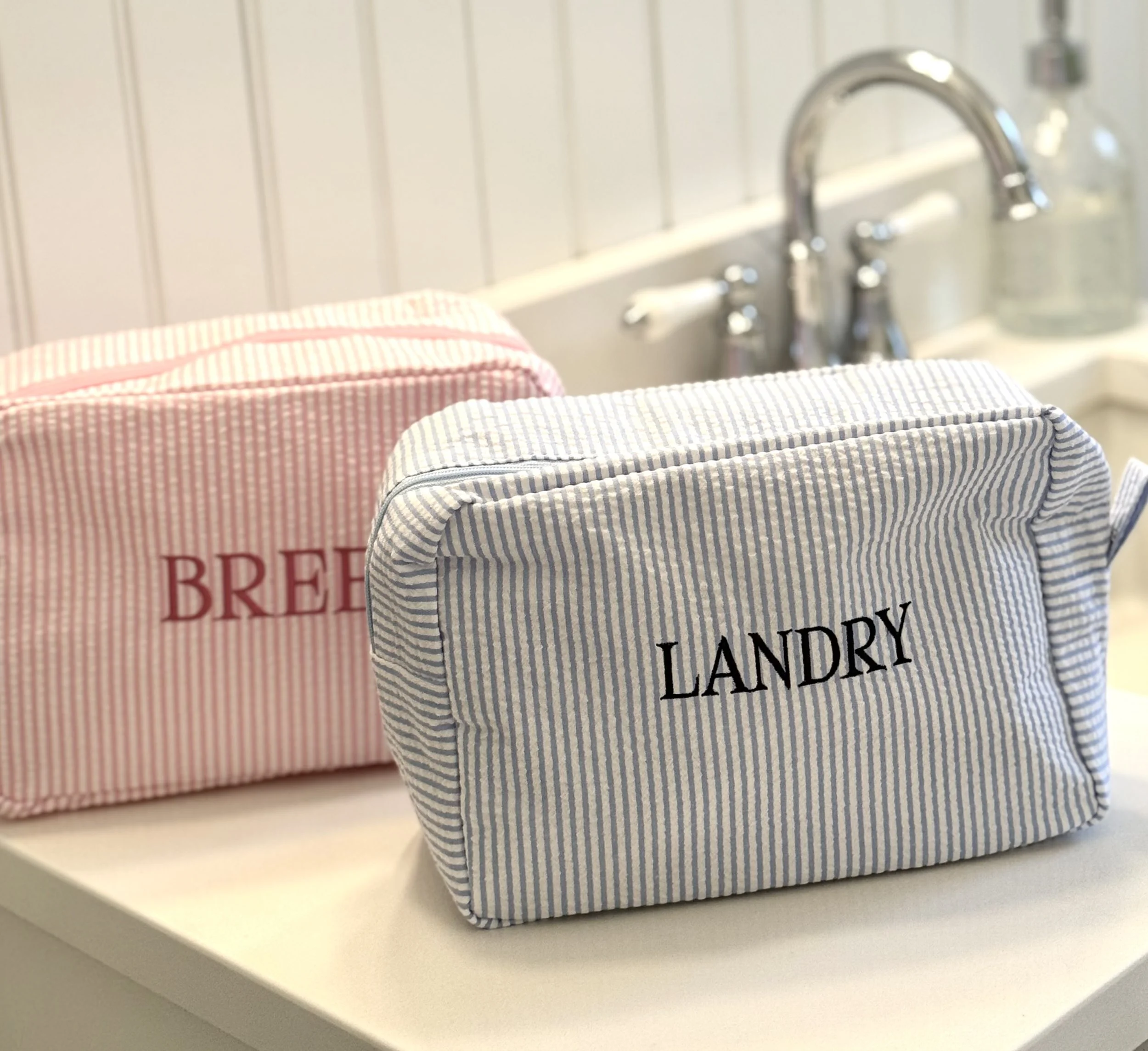 Seersucker Toiletry Bag