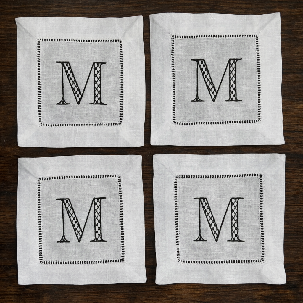 Monogram Cocktail Napkins