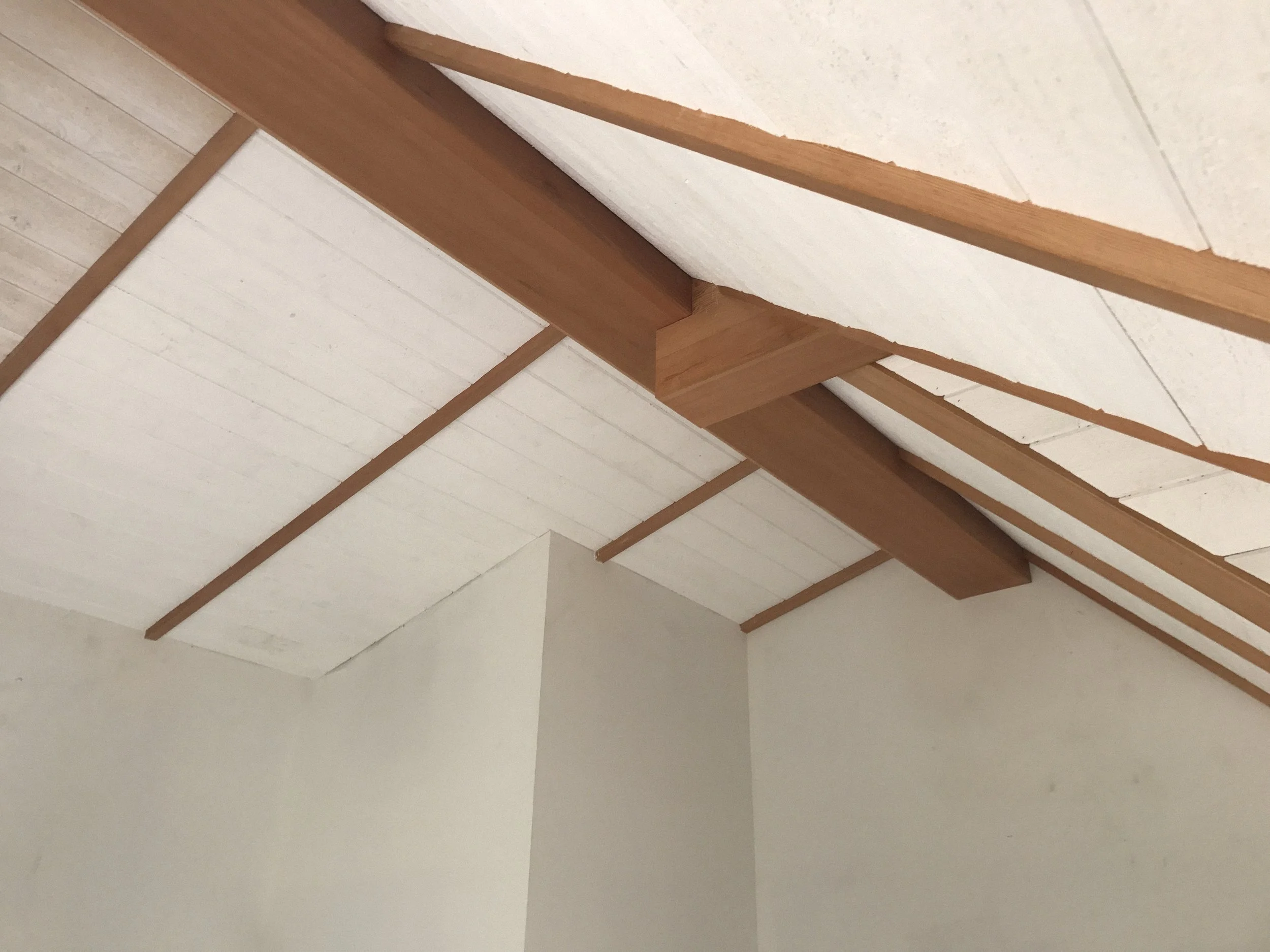 Custom interior structural woodwork in West Vancouver