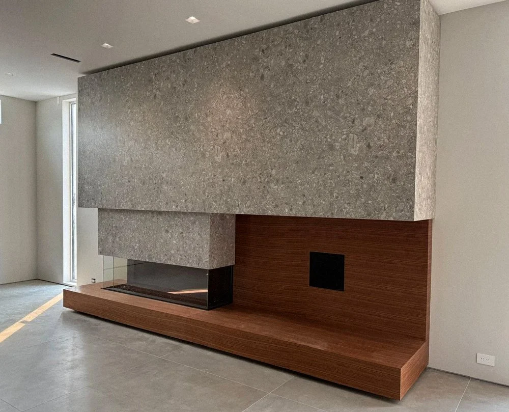 high-end millwork Vancouver fireplace