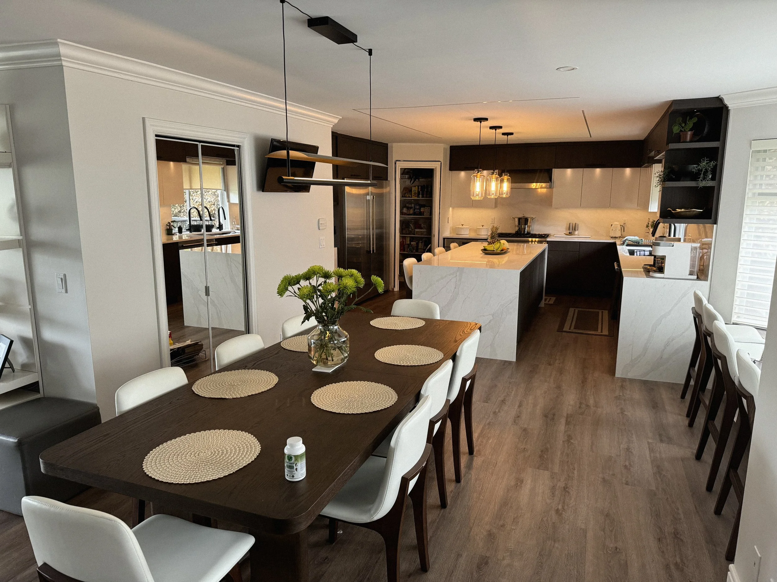 Custom home renovation in Vancouver with modern kitchen cabinetry and millwork