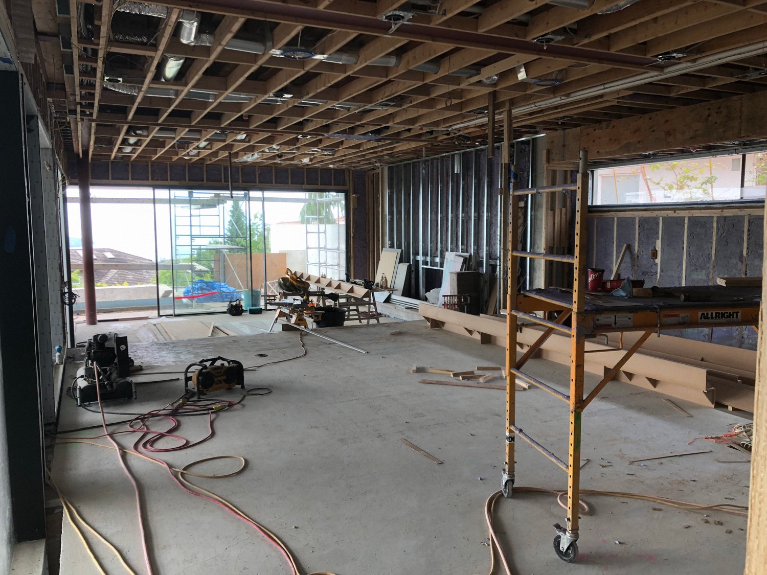 Custom-built outdoor wood deck with natural finish 2