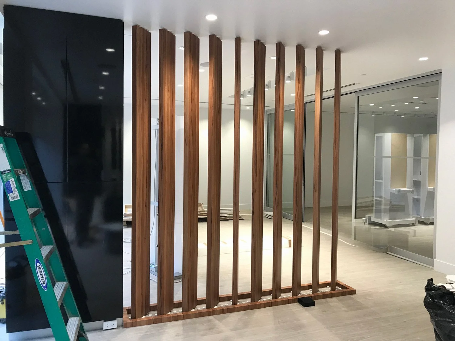 custom wood slat wall