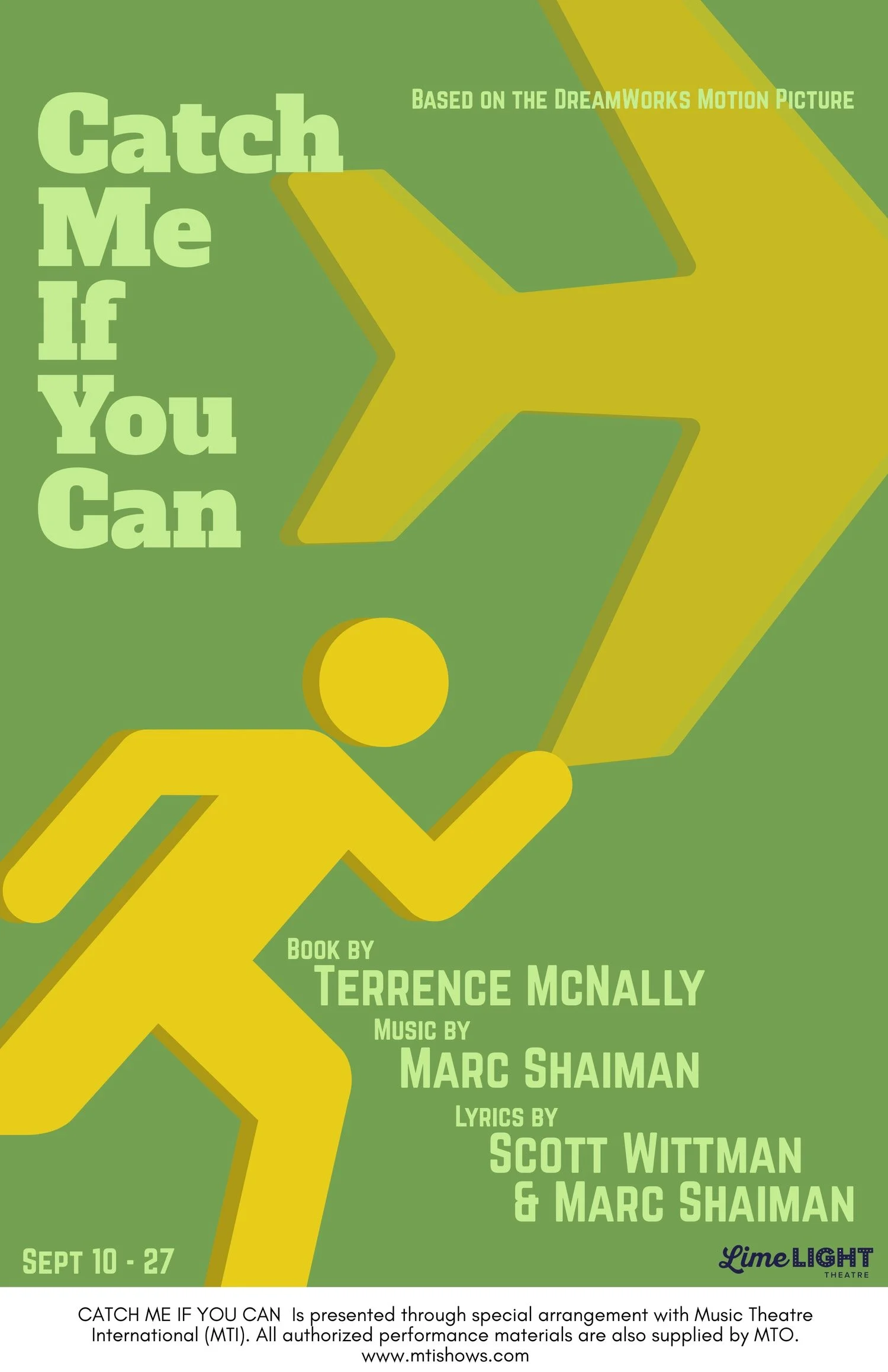 CELEBRATING 35 SEASONS, LIMELIGHT THEATRE INVITES AUDIENCES TO TAKE FLIGHT WITH CATCH ME IF YOU CAN